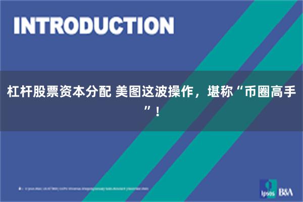 杠杆股票资本分配 美图这波操作，堪称“币圈高手”！